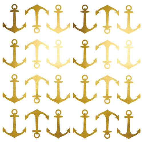 Stickere mini anchor cu folie lucioasa | 2 colite de 22,8 cm x 44,1 cm