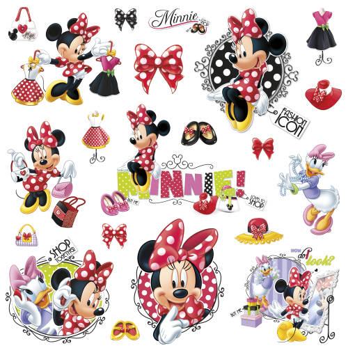 Stickere minnie loves to shop | 4 colite de 25,4 cm x 45,7 cm