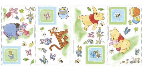 York Wallcoverings Stickere toddler - winnie the pooh | 4 colite de 25,4 cm x 45,7 cm