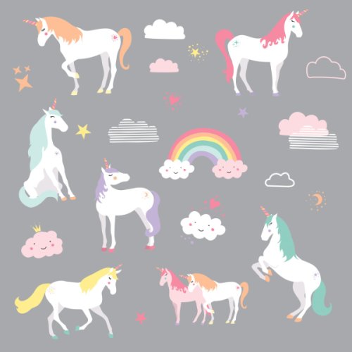 Stickere unicorn magic | 4 colite de 22,9 cm x 44,1 cm