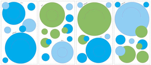 Stickere wallpockets blue | 4 colite de 25,4 cm x 45,7 cm