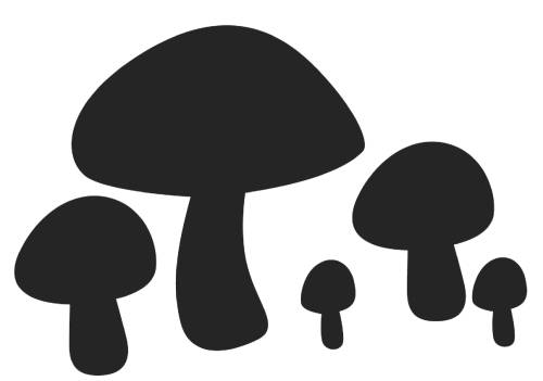 Tabla de scris mushrooms | 63.5 x 58.4 cm