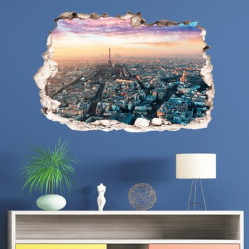 Autocolant 3d pentru perete ambiance panorama of paris