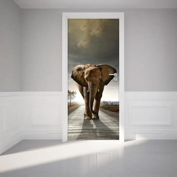 Autocolant adeziv pentru ușă fantastick elephant