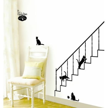 Autocolante ambiance cats and stairs