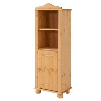 Bibliotecă cu 1 ușă din lemn de pin støraa ella, maro deschis