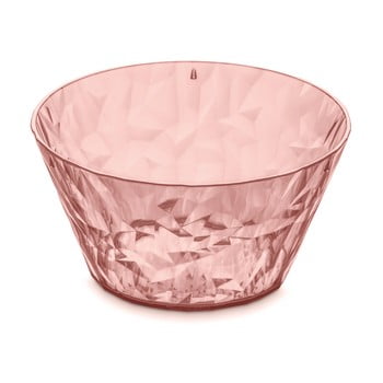 Bol salată din plastic tantitoni crystal, 700 ml, roz pal