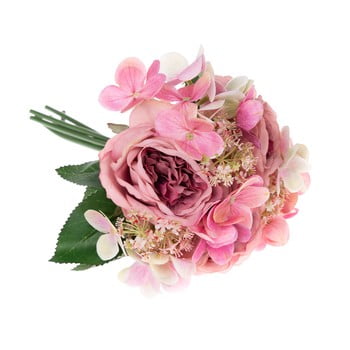 Buchet decorativ artificial de hortensie și trandafir dakls pessa