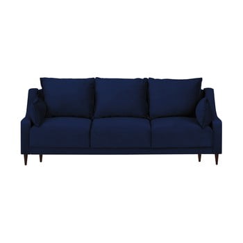 Canapea extensibilă cu 3 locuri și spațiu de depozitare mazzini sofas freesia, albastru