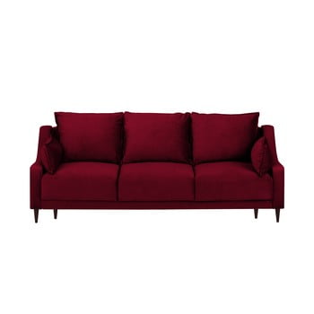 Canapea extensibilă cu 3 locuri și spațiu de depozitare mazzini sofas freesia, roșu