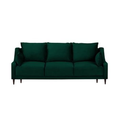Canapea extensibilă cu 3 locuri și spațiu de depozitare mazzini sofas freesia, verde