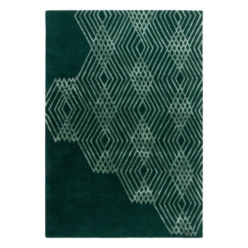 Covor din lână flair rugs diamonds, 160 x 230 cm, verde