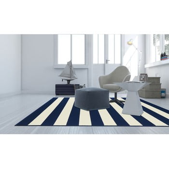 Covor foarte rezistent floorita stripes, 133 x 190 cm, albastru