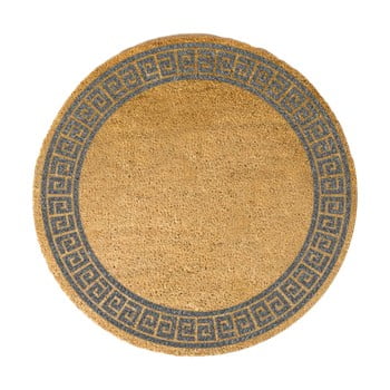 Covor intrare rotund artsy doormats grey greek border, ⌀ 70 cm, gri