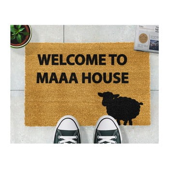 Covoraș intrare din fibre de cocos artsy doormats welcome to maaa house, 40 x 60 cm
