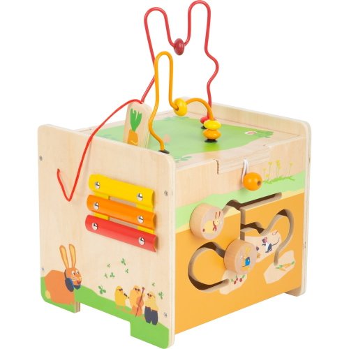 Cub multifuncțional cu mecanism din lemn pentru copii legler rabbit