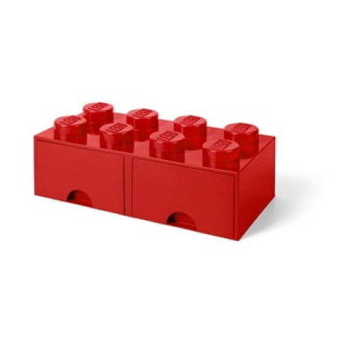 Cutie depozitare cu 2 compartimente lego®, roșu