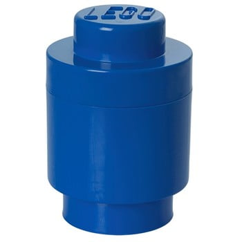 Cutie depozitare rotundă lego®, albastru, ⌀ 12,5 cm