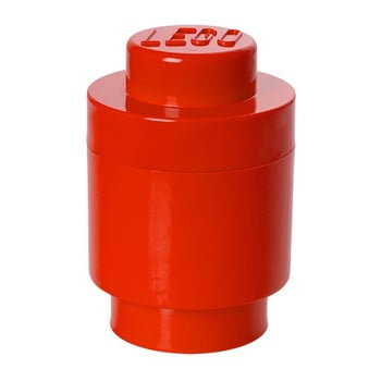 Cutie depozitare rotundă lego®, roșu, ⌀ 12,5 cm