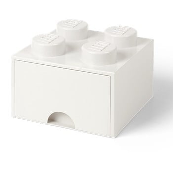 Cutie pătrată pentru depozitare lego®, alb