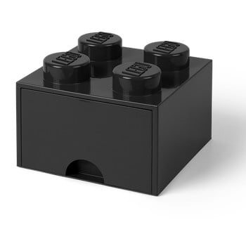 Cutie pătrată pentru depozitare lego®, negru