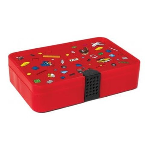 Cutie pentru gustare cu compartimente lego® iconic, roșu