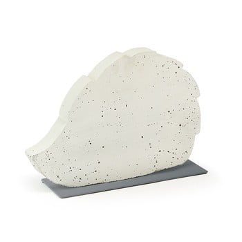 Decorațiune din ciment la forma sens hedgehog, 37 x 25 cm, alb