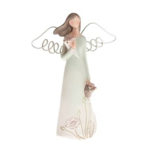 Decorațiune în formă de înger cu coș dakls, înălțime 13 cm
