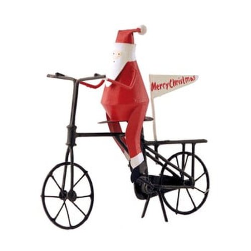 Decorațiune pentru crăciun g-bork santa on bike