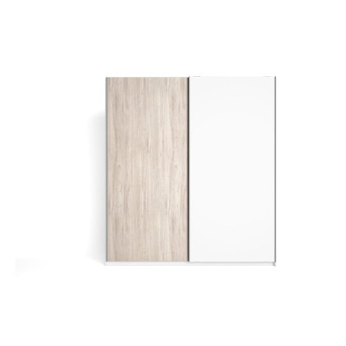 Dulap alb în decor stejar cu uși glisante 182x200 cm sahara - marckeric