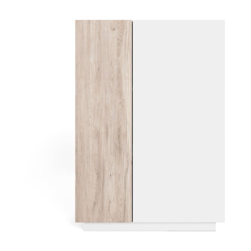 Dulap alb/natural cu aspect de lemn de stejar 90x126 cm udine – marckeric