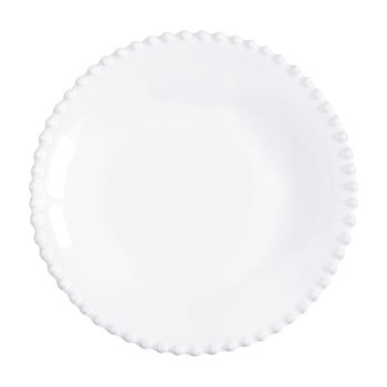Farfurie adâncă din gresie ceramică costa nova pearl, ⌀ 24 cm, alb