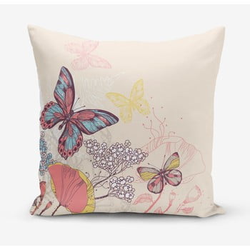 Față de pernă din amestec de bumbac minimalist cushion covers butterflies, 45 x 45 cm