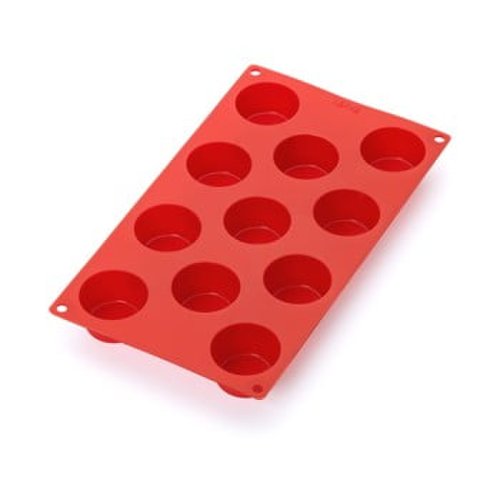 Formă din silicon pentru 11 mini brioșe lékué, roșu