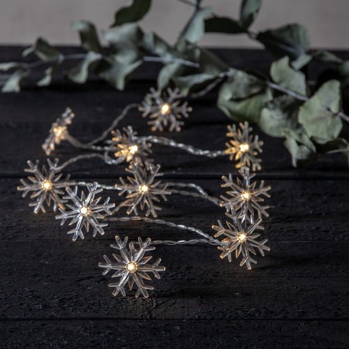 Ghirlandă luminoasă cu 10 de becuri, lungime 135 cm de crăciun izy snowflakes – star trading