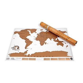 Harta lumii răzuibilă pentru perete ambiance scratch map