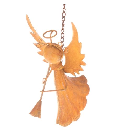 Înger metalic suspendat dakls, înălțime 10,5 cm, portocaliu