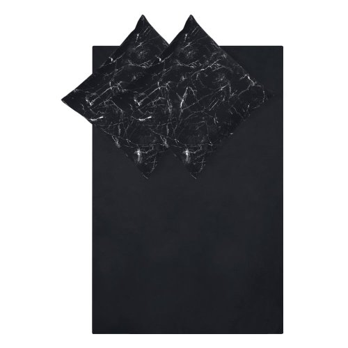 Lenjerie de pat din bumbac percale westwing collection malin, 200 x 200 cm, negru