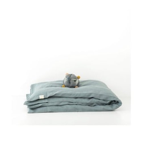 Lenjerie de pat din in pentru copii linen tales nature, 140 x 200 cm, albastru