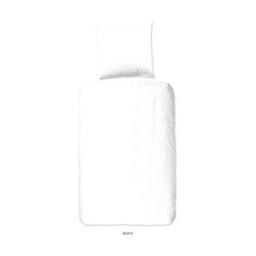 Lenjerie din bumbac pentru pat de o persoană good morning universal, 140 x 220 cm, alb