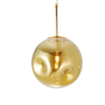 Lustră cu abajur din sticlă suflată leitmotiv pendulum, auriu