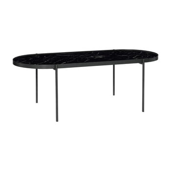 Masă cu blat din sticlă hübsch table, lungime 120 cm, negru