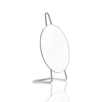 Oglindă cosmetică pentru masă zone a-mirror soft grey, ø 31 cm, gri