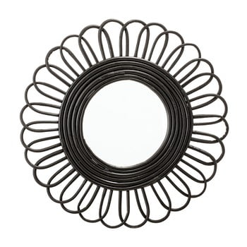 Oglindă cu ramă neagră bloomingville, ⌀ 48 cm
