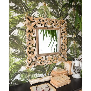 Oglindă din lemn de brad orchidea milano palais royale, 62 x 62 cm