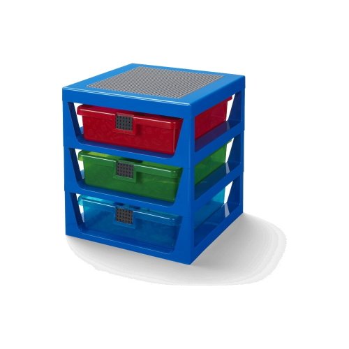 Organizator pentru depozitare cu 3 sertare lego®, albastru