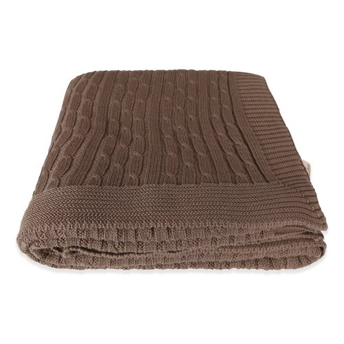 Pătură din bumbac homemania decor softy, 130 x 170 cm, maro