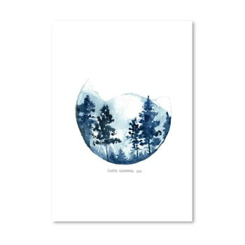Poster americanflat blue mountain by claudia libenberg, 30 x 42 cm