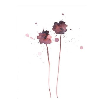 Poster bloomingville plum poppy, 40 x 30 cm