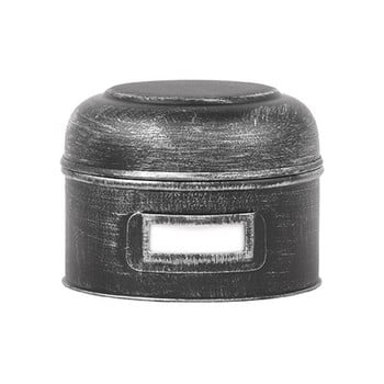 Recipient metalic label51 antigue, ⌀ 13 cm, negru